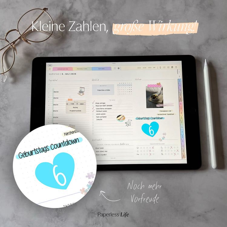 Color Changing Goodnotes Sticker | Zahlen