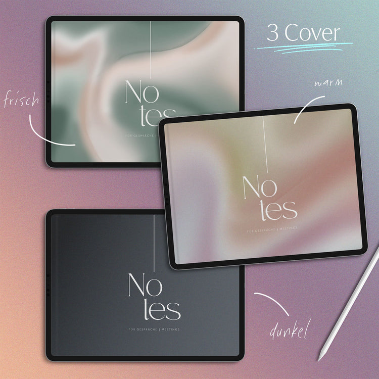 Digital meeting note planner