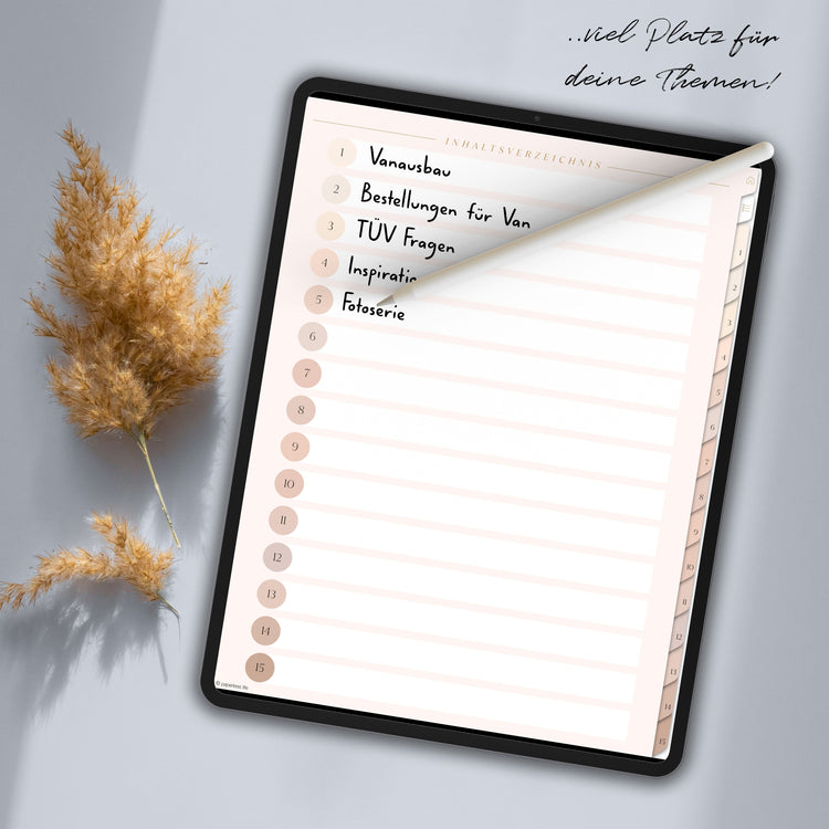 Digitales Notizbuch "Der Gedankensortierer" - 15 Reiter