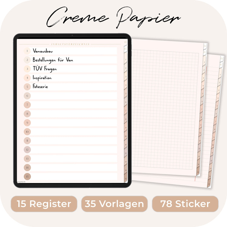 Digitales Notizbuch "Der Gedankensortierer" - 15 Reiter