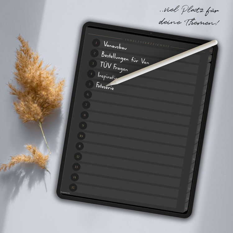 Digitales Notizbuch "Der Gedankensortierer" - 15 Reiter