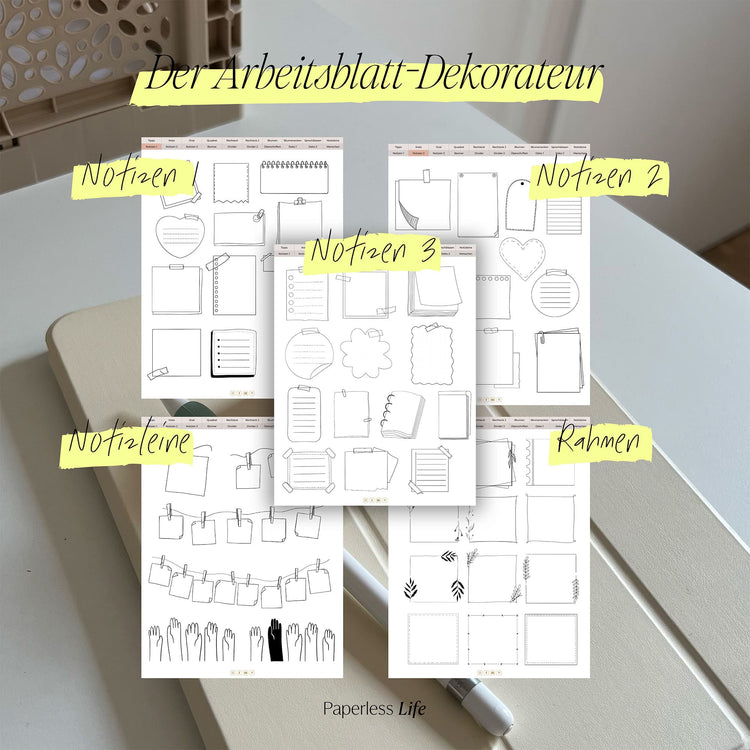 "The Worksheet Factory" - Digital stickers for designing your worksheets