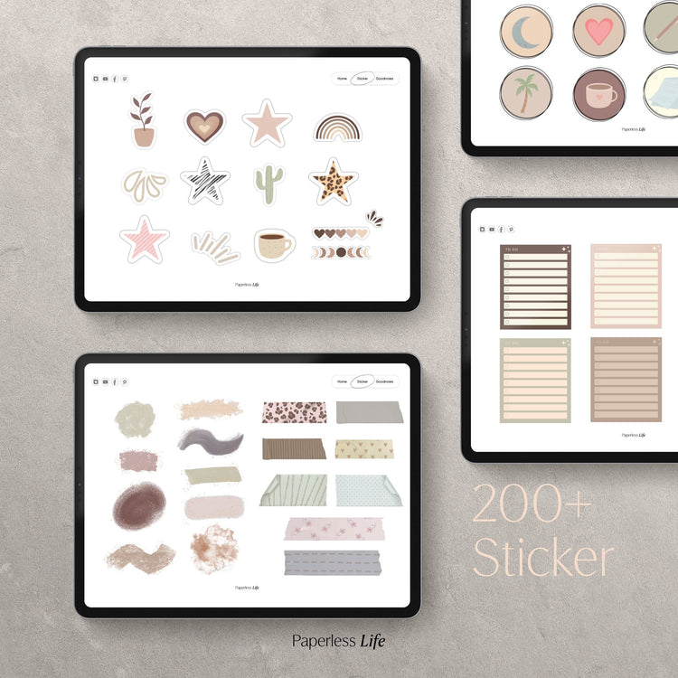 Digitale Sticker | Study Aesthetic