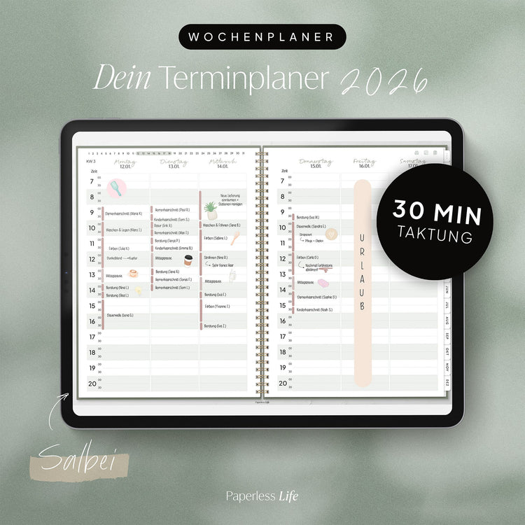Digitaler Terminplaner 2026 | Für Solo-Selbstständige und kleine Teams
