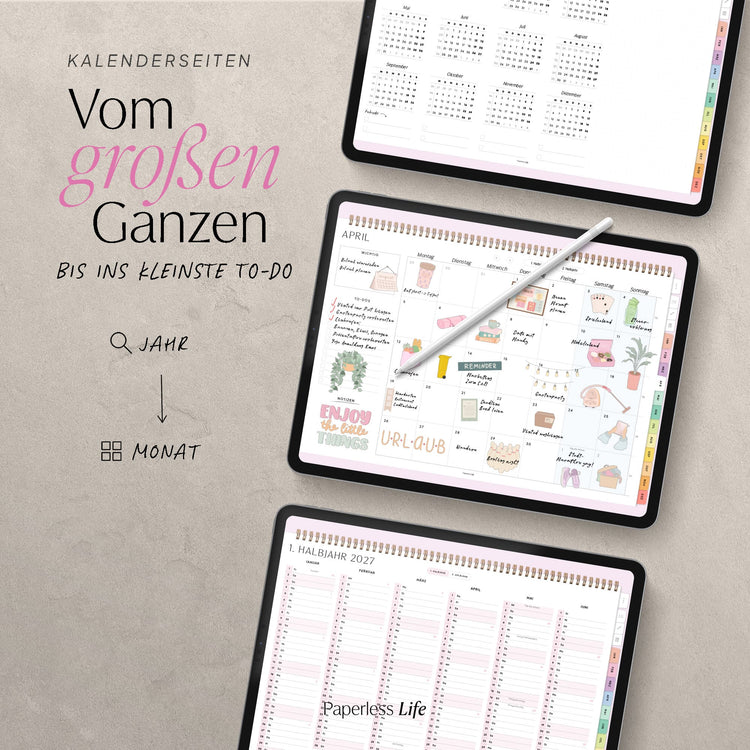 Digital monthly planner 2025