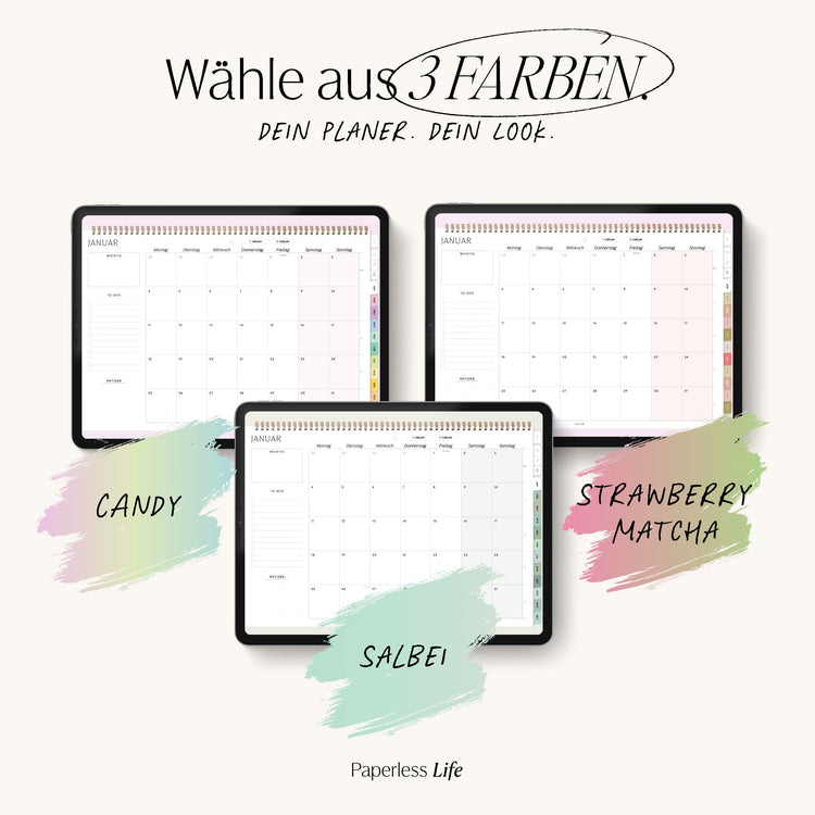 Digital monthly planner 2025