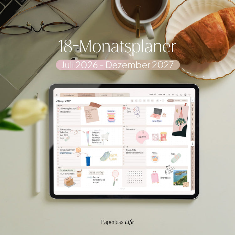 18-Month Digital Planner July 2025 - December 2026 | The Game Changer