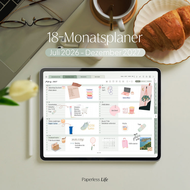 18-Month Digital Planner July 2025 - December 2026 | The Game Changer