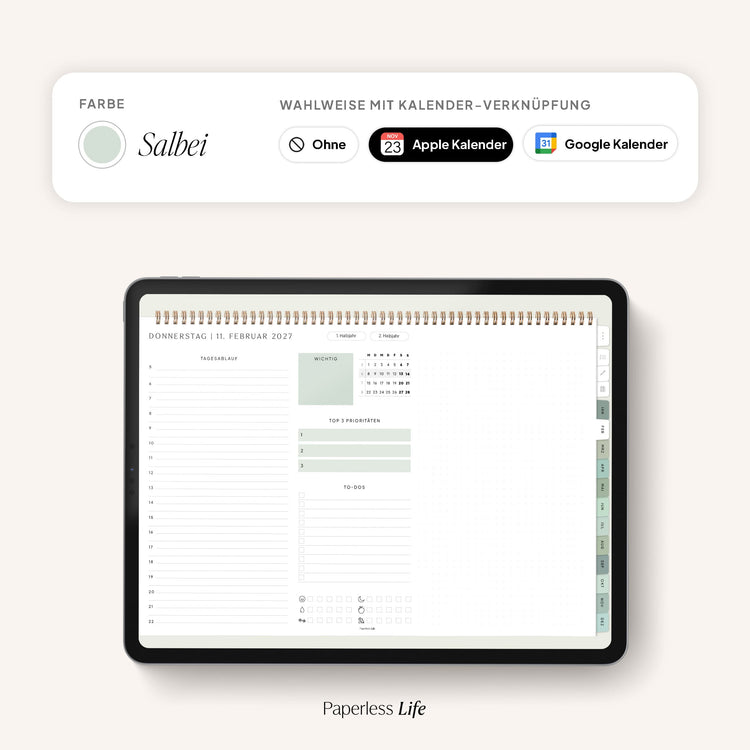 Digitaler Tagesplaner 2027 | Paperless Basics