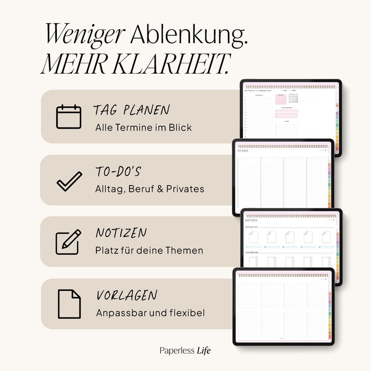 Digitaler Tagesplaner 2027 | Paperless Basics