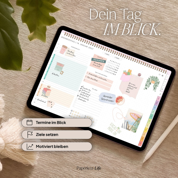 Digitaler Tagesplaner 2027 | Paperless Basics