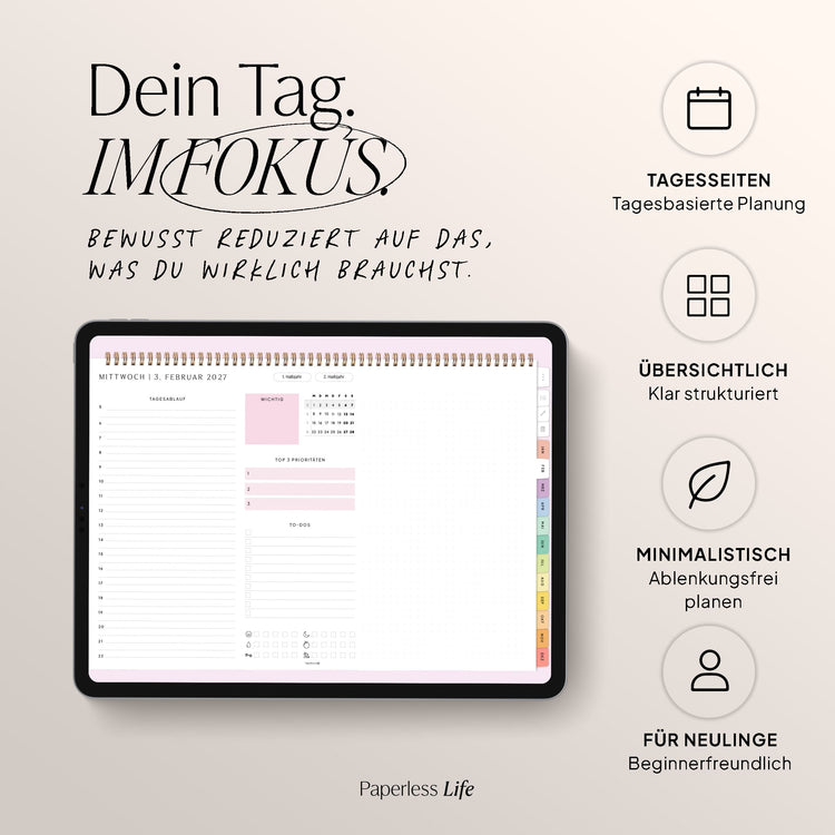 Digitaler Tagesplaner 2027 | Paperless Basics