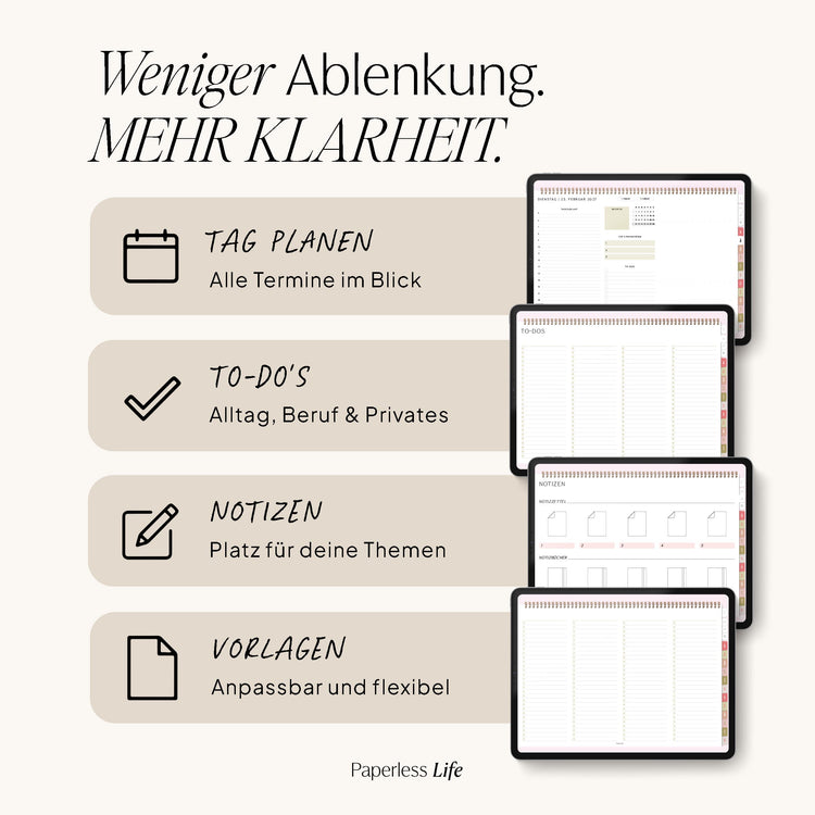 Digitaler Tagesplaner 2027 | Paperless Basics