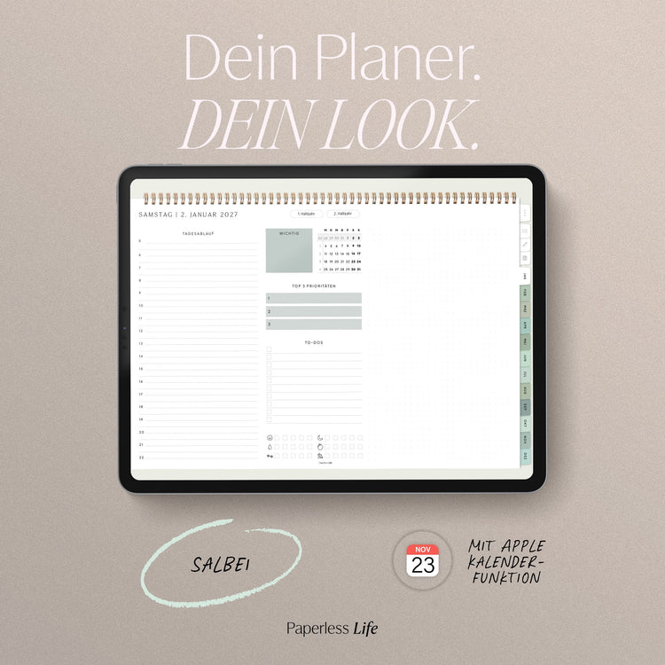 Digitaler Tagesplaner 2027 | Paperless Basics