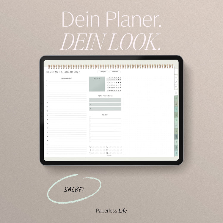 Digitaler Tagesplaner 2027 | Paperless Basics