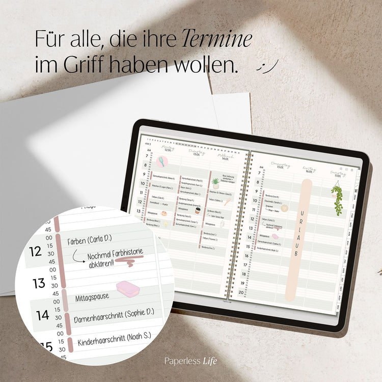 Digitaler Terminplaner 2026 | Für Solo-Selbstständige und kleine Teams