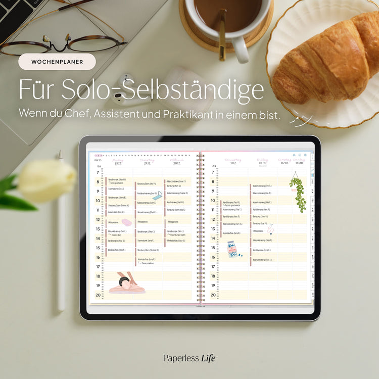 Digitaler Terminplaner 2027 | Für Solo-Selbstständige und kleine Teams