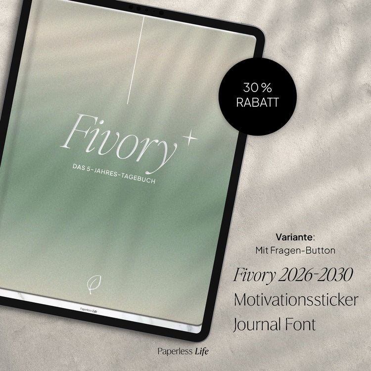 Fivory Bundle – Das 5-Jahres-Tagebuch | 2026-2030