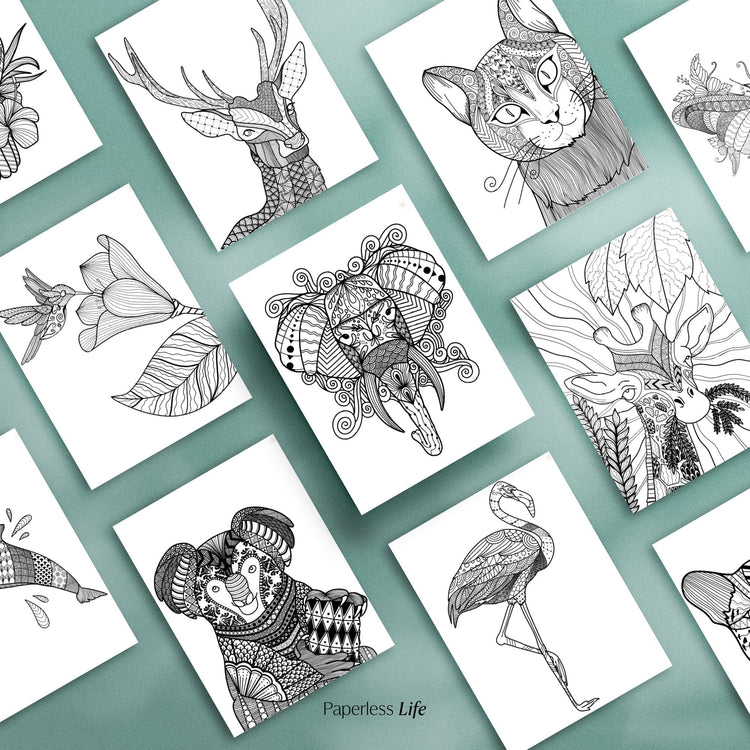 Digitales Malbuch - Zentangle