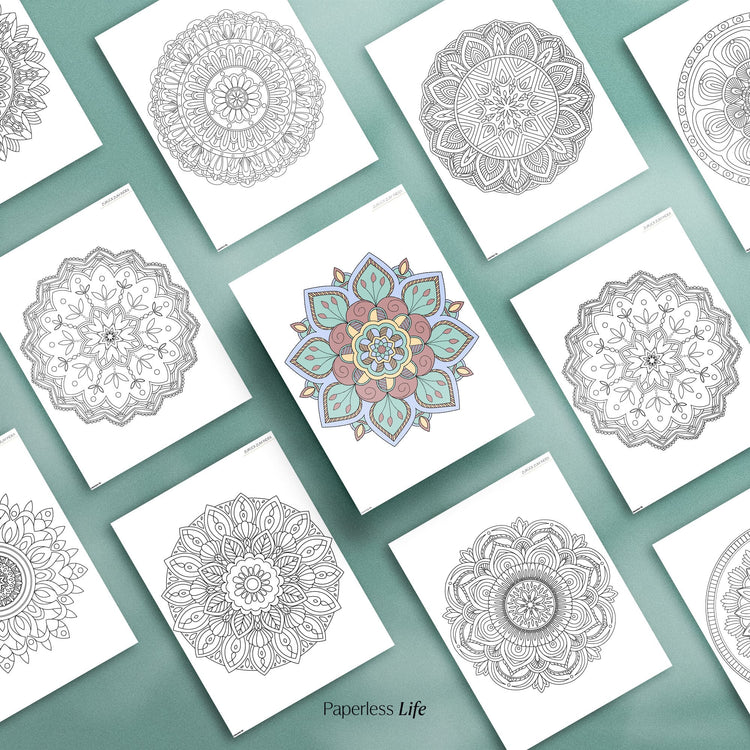 Digitales Malbuch - Mandala