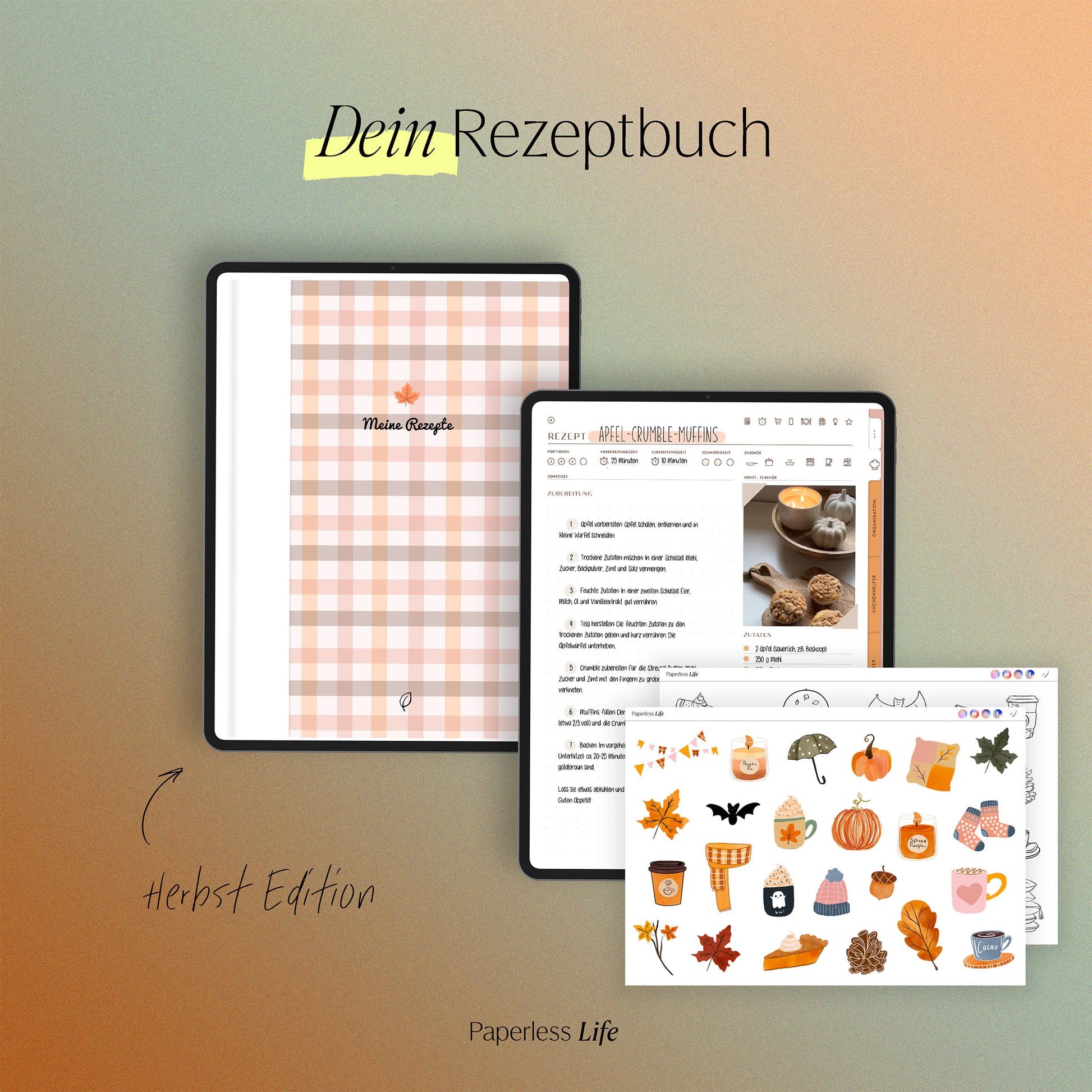 Digitales Rezeptbuch Auswahl