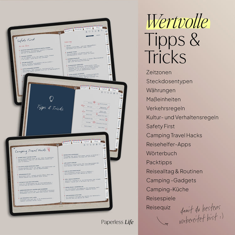 Das Weltreisetagebuch | Für 6 Monate oder 365 Tage