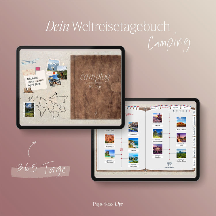 Das Weltreisetagebuch | Für 6 Monate oder 365 Tage