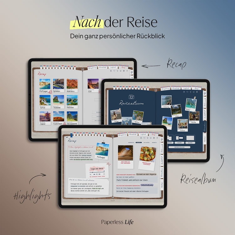 Das Weltreisetagebuch | Für 6 Monate oder 365 Tage