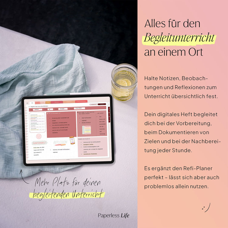 Digitales Notizbuch für den begleitenden Unterricht
