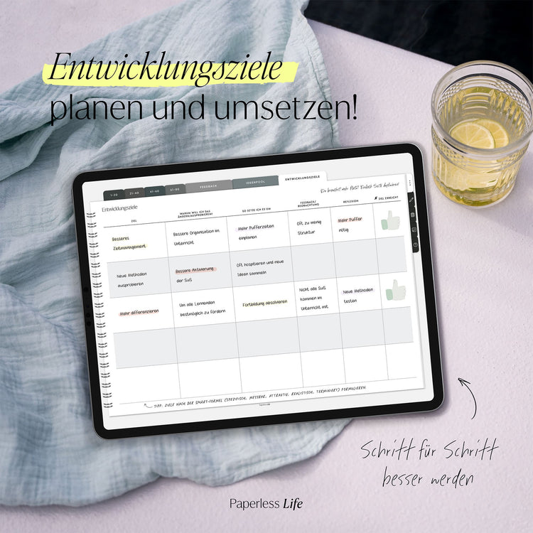 Digitales Notizbuch für den begleitenden Unterricht
