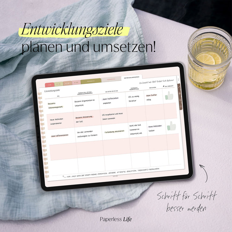 Digitales Notizbuch für den begleitenden Unterricht