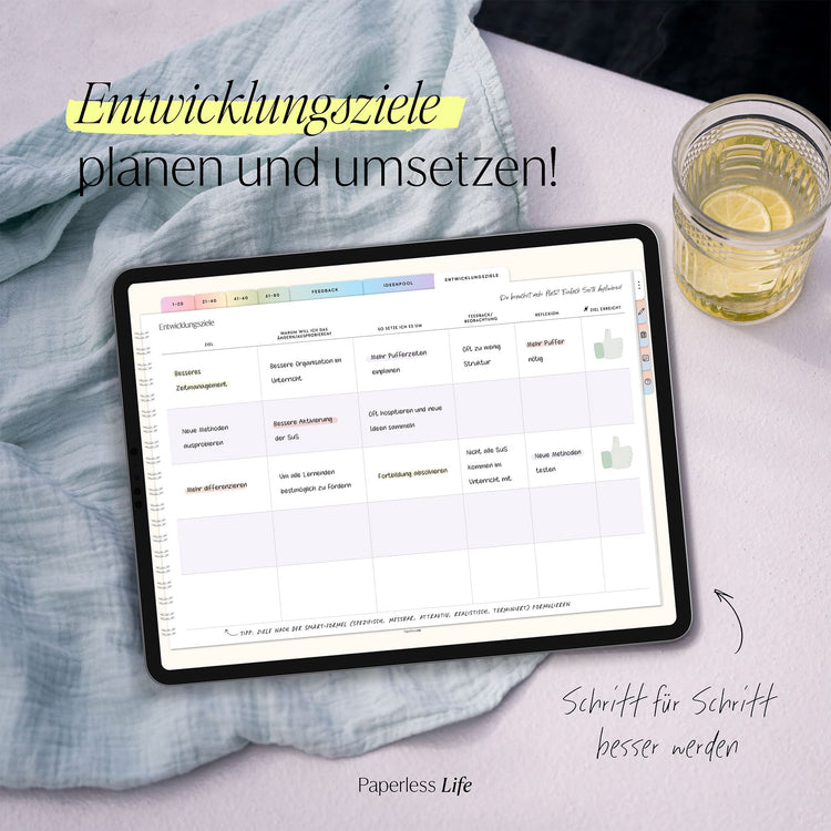 Digitales Notizbuch für den begleitenden Unterricht