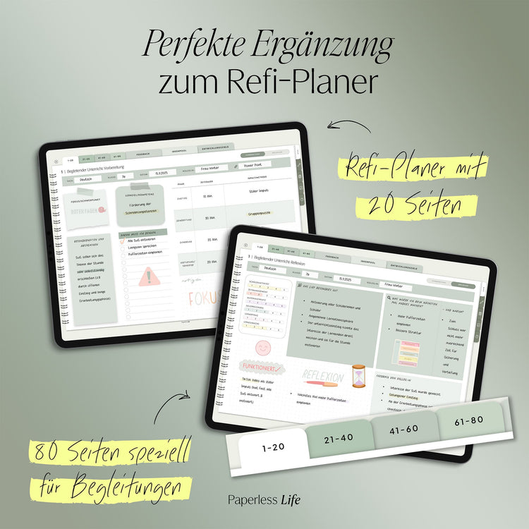 Digitales Notizbuch für den begleitenden Unterricht