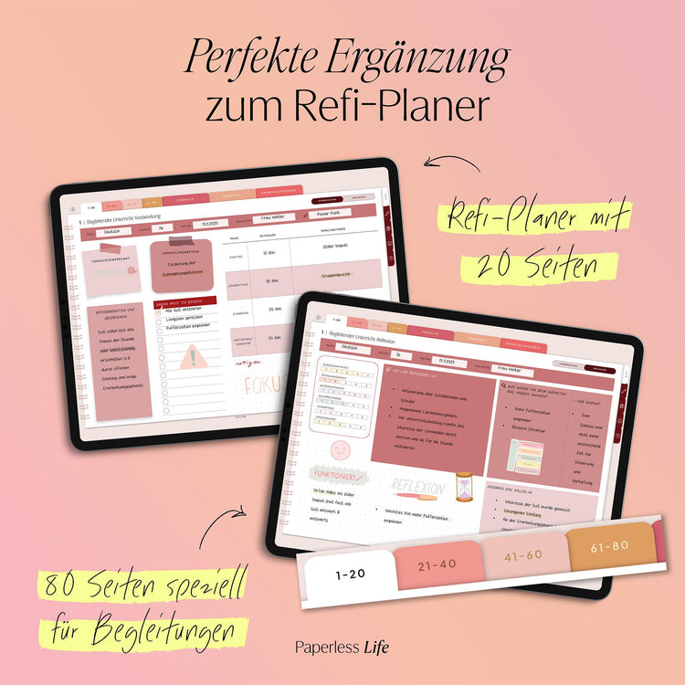 Digitales Notizbuch für den begleitenden Unterricht