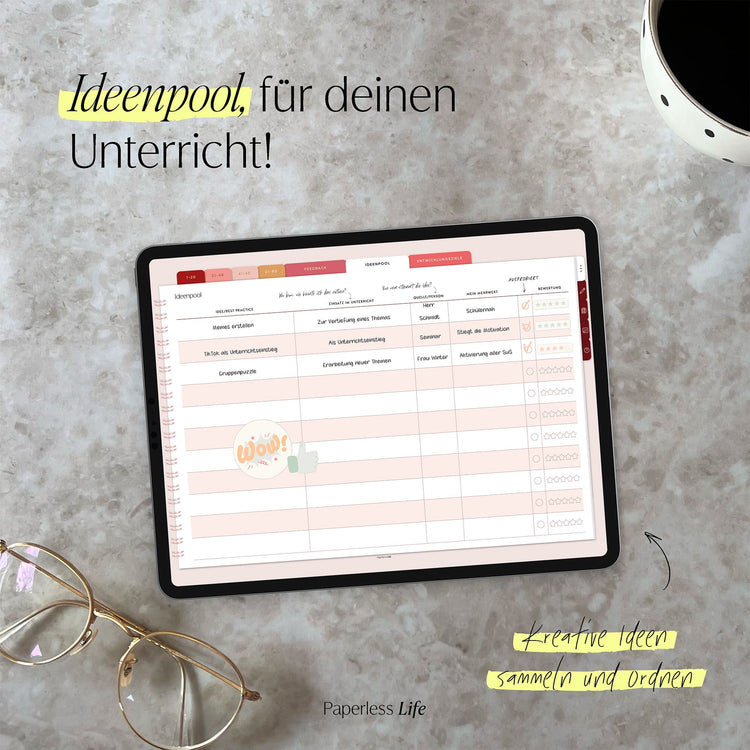 Digitales Notizbuch für den begleitenden Unterricht