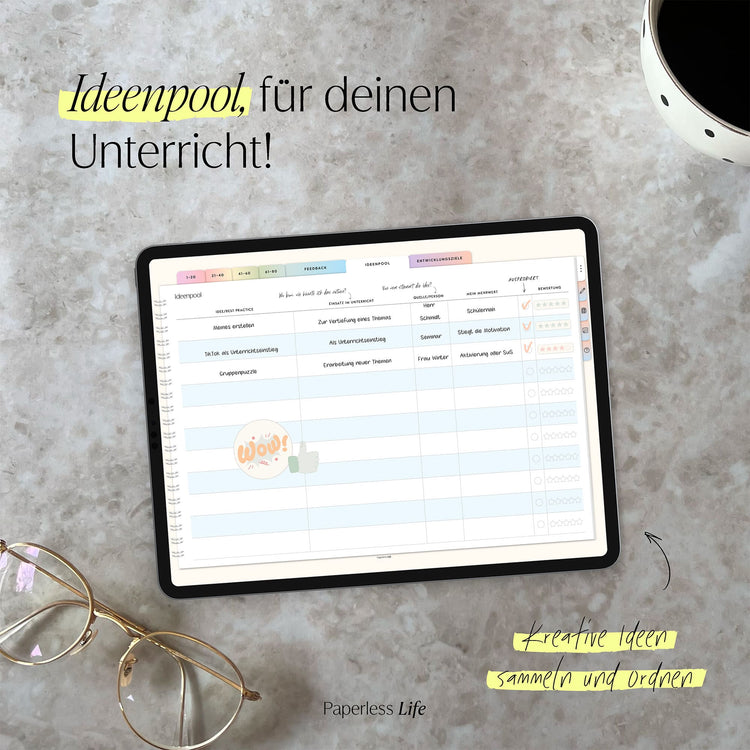 Digitales Notizbuch für den begleitenden Unterricht