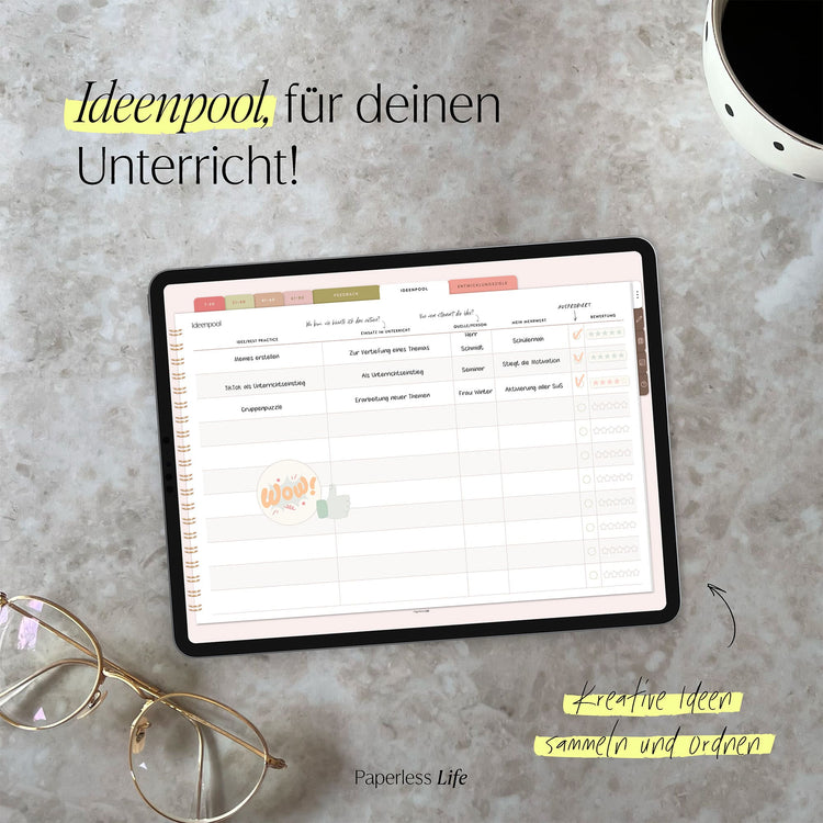 Digitales Notizbuch für den begleitenden Unterricht