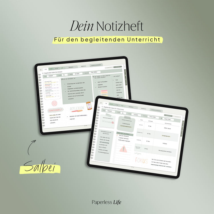 Digitales Notizbuch für den begleitenden Unterricht