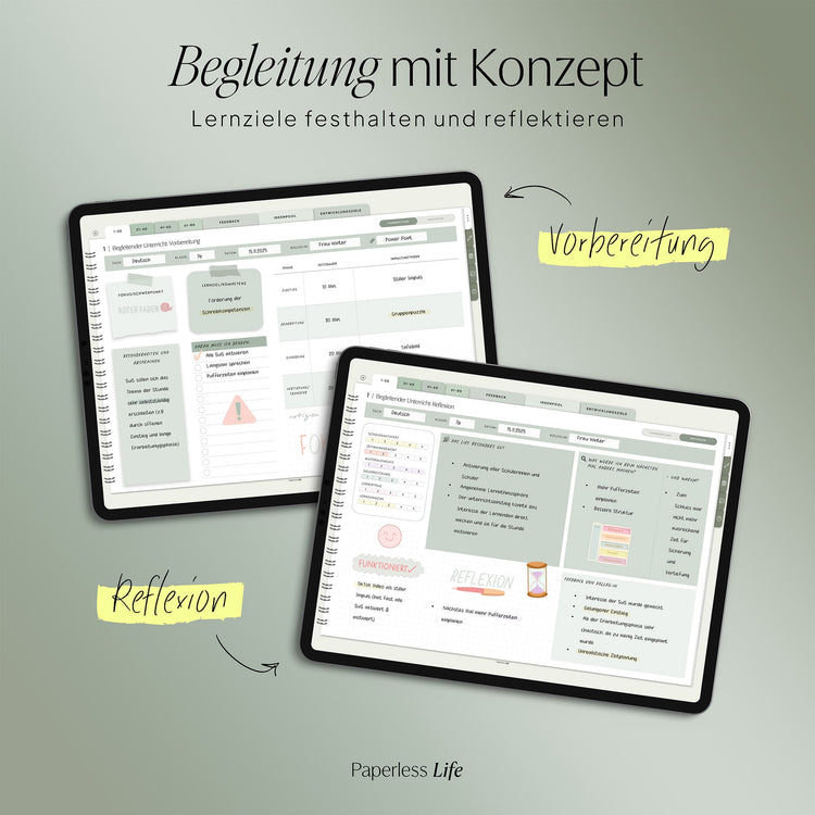 Digitales Notizbuch für den begleitenden Unterricht