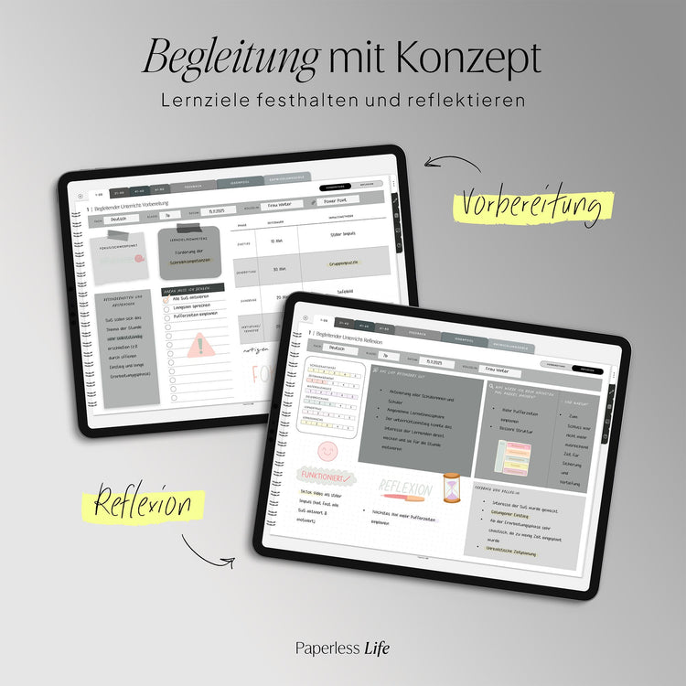 Digitales Notizbuch für den begleitenden Unterricht