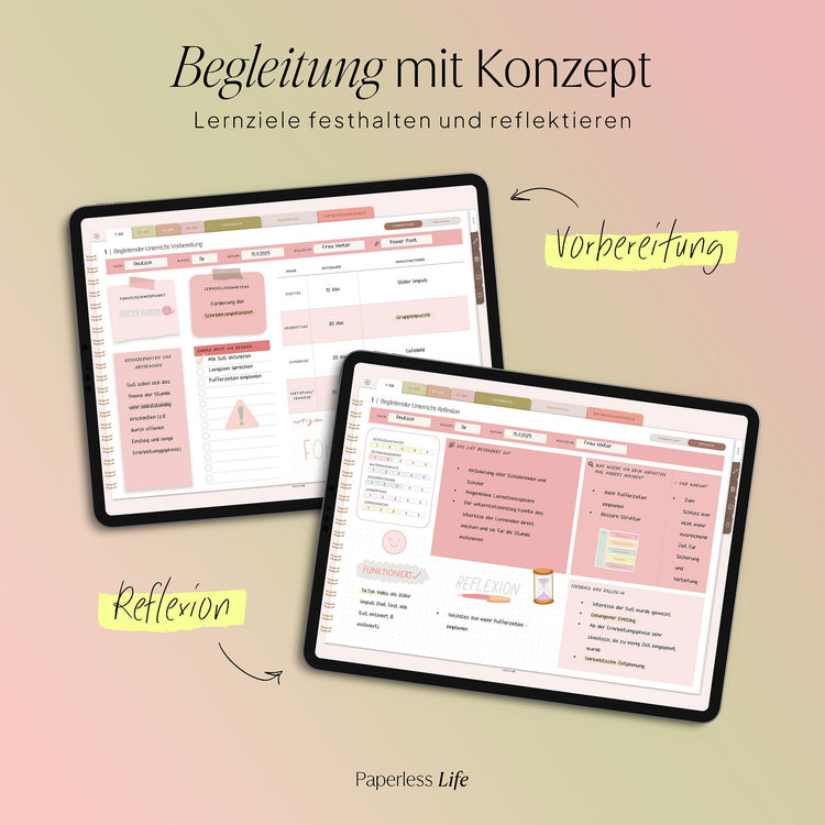 Digitales Notizbuch für den begleitenden Unterricht