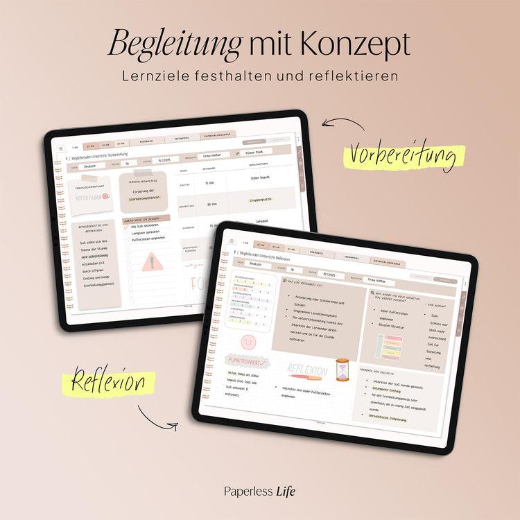 Digitales Notizbuch für den begleitenden Unterricht