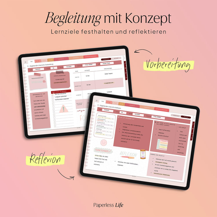 Digitales Notizbuch für den begleitenden Unterricht