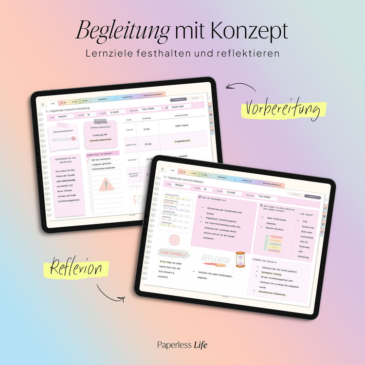 Digitales Notizbuch für den begleitenden Unterricht