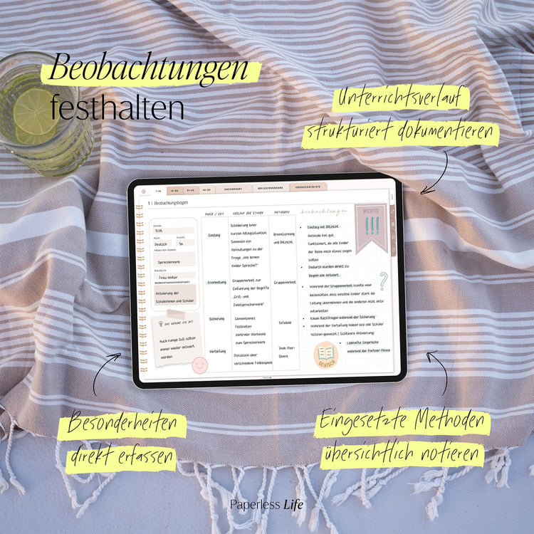 Digitales Notizbuch für Hospitationen