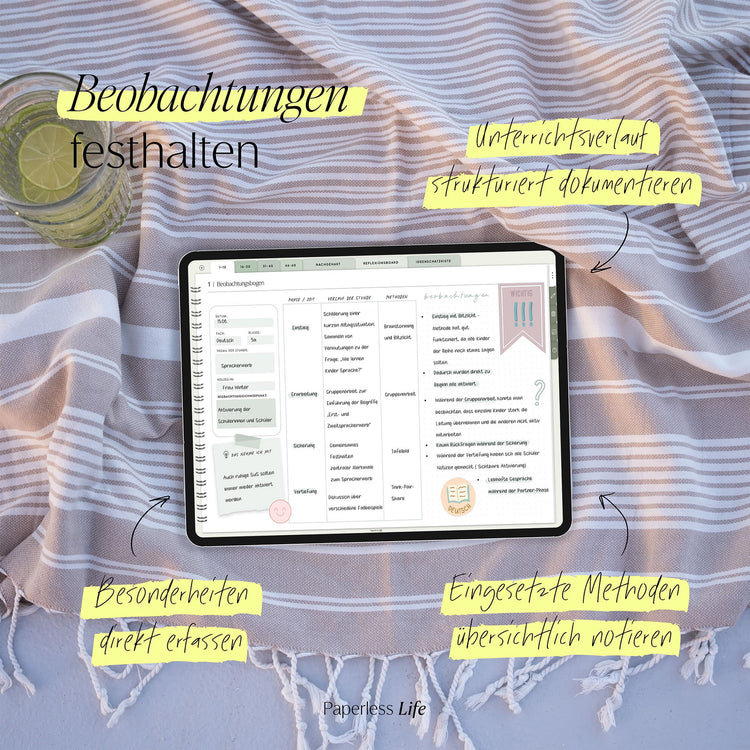 Digitales Notizbuch für Hospitationen