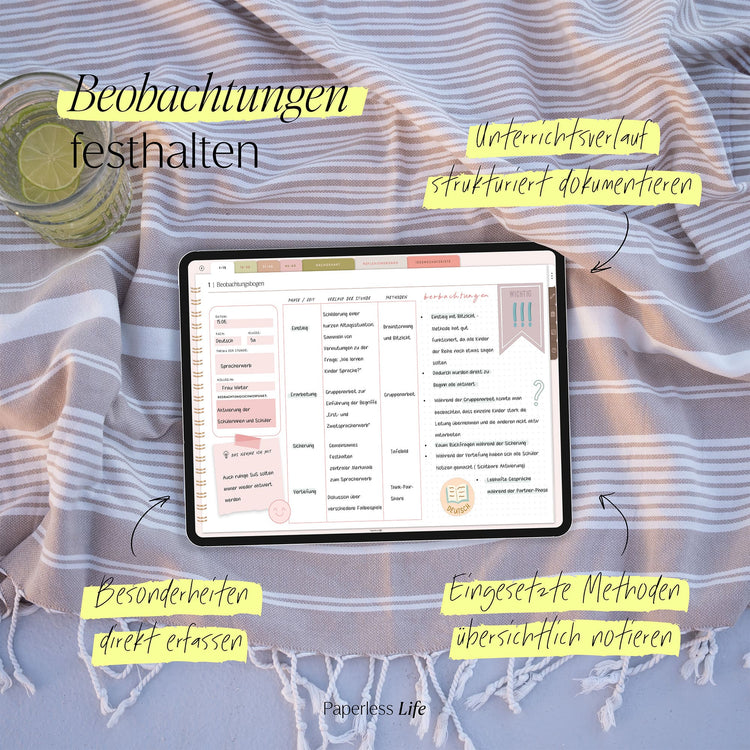 Digitales Notizbuch für Hospitationen