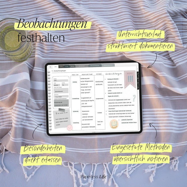 Digitales Notizbuch für Hospitationen