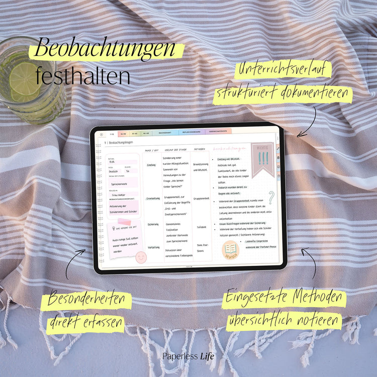 Digitales Notizbuch für Hospitationen