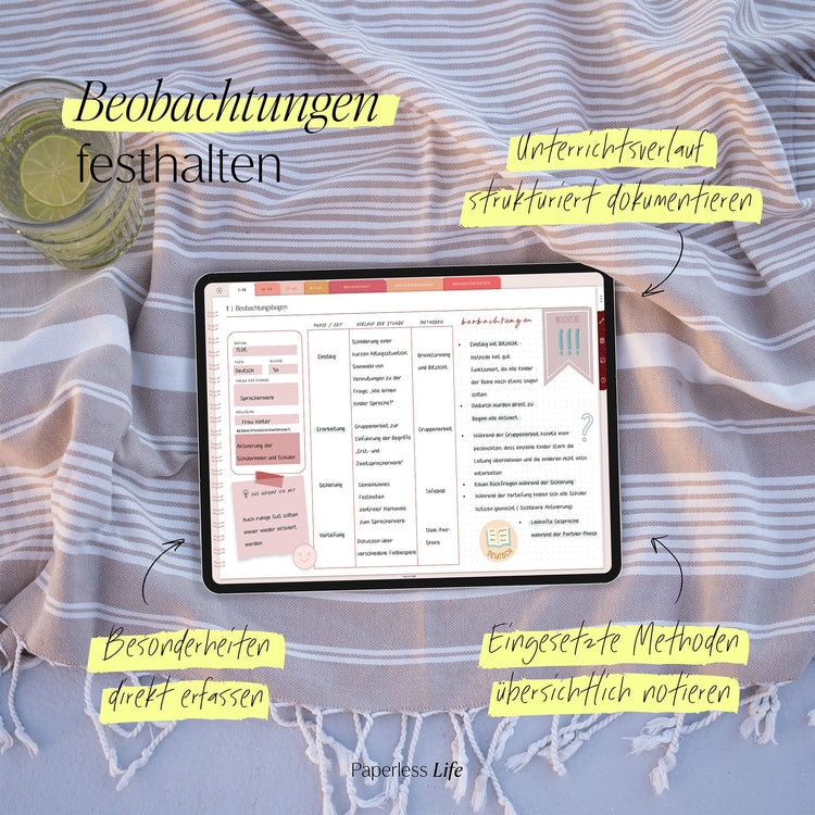 Digitales Notizbuch für Hospitationen